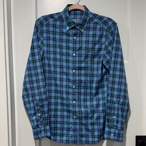 Vineyard Vines Men's Performance Blue Checkered Button-down Shirt